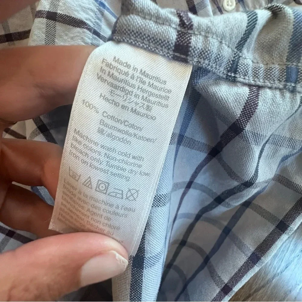 J.Crew Mens Slim Flex Plaid Oxford Preppy Size SZ XL